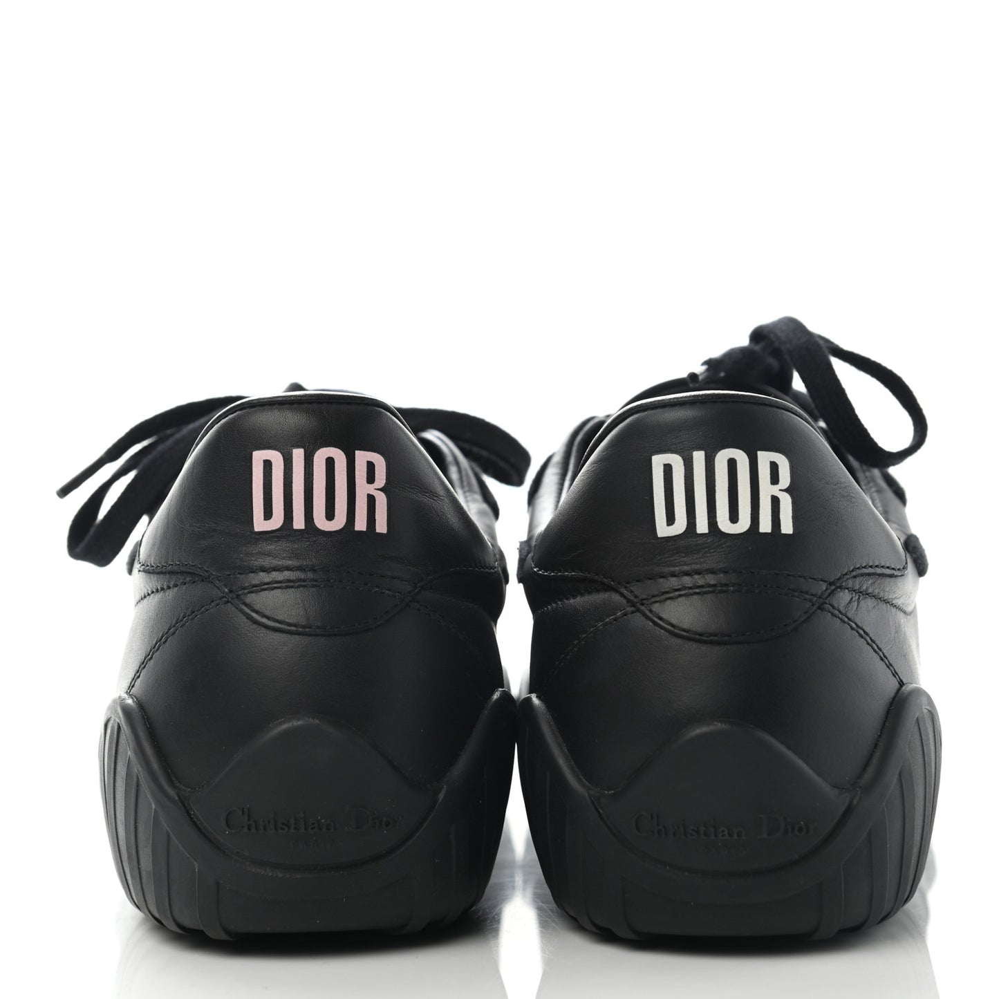 Smooth Calfskin Suede D-Fence Sneakers 39 Black