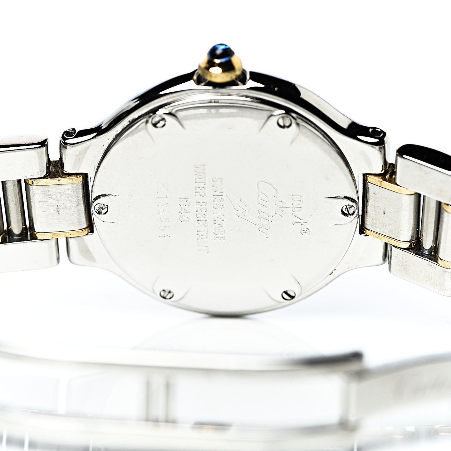 Stainless Steel 18K Yellow Gold 28mm Must De 21 Quartz Watch