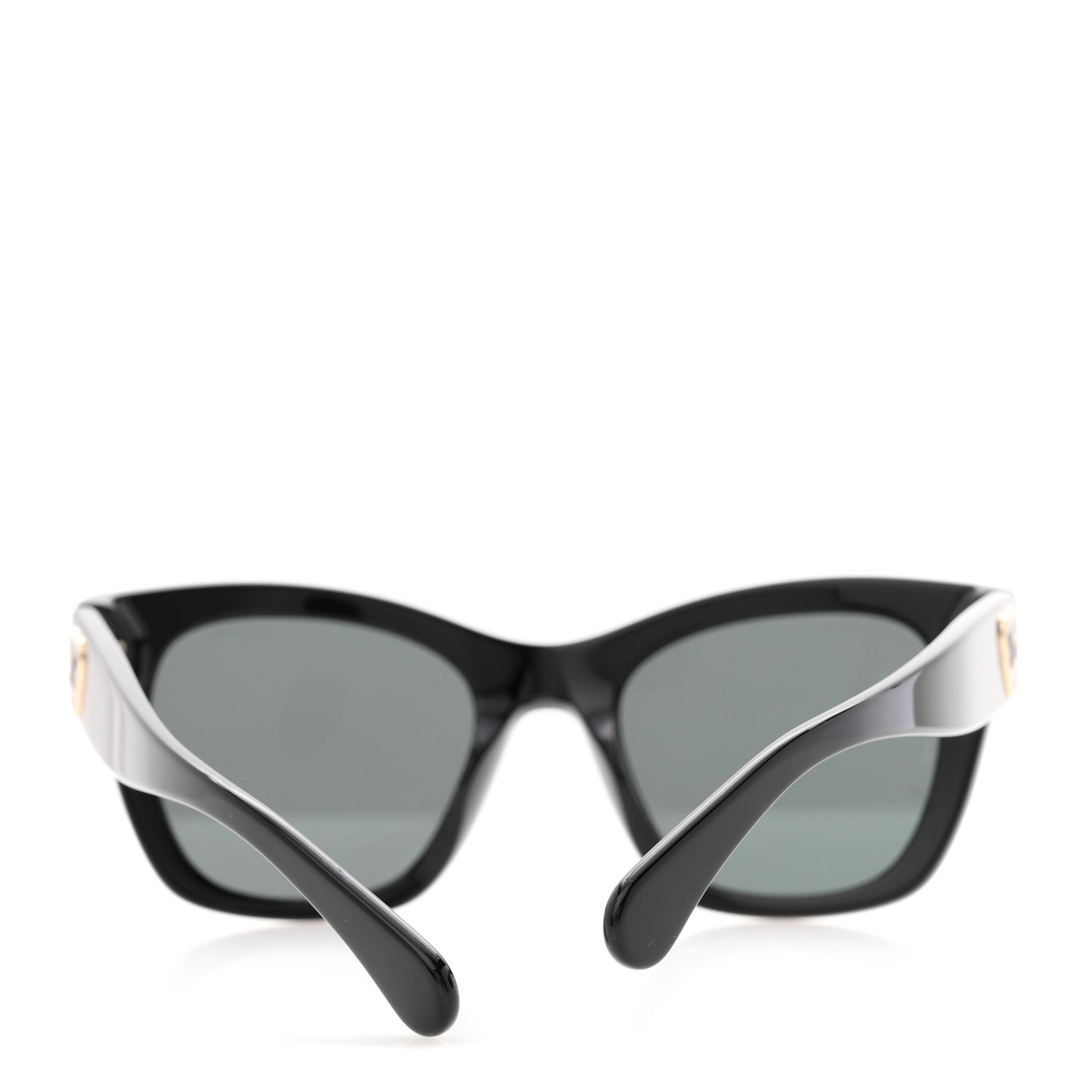 Acetate Square CC Heart Sunglasses 5478-A Black