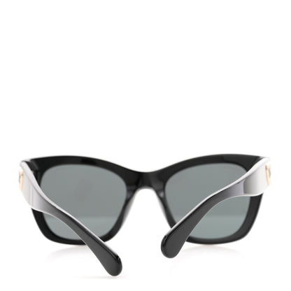 Chanel Acetate Square CC Heart Sunglasses 5478-A Black 8 of 9