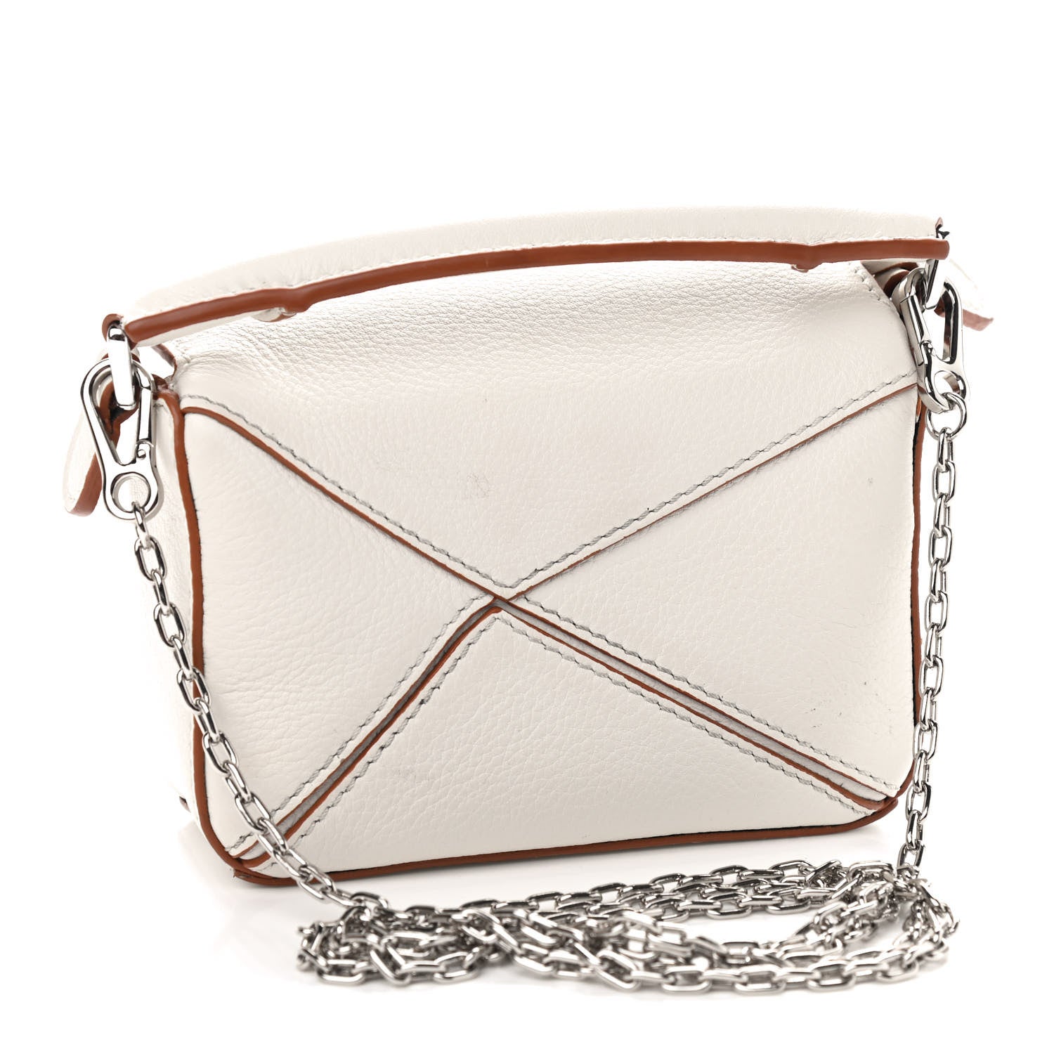 Loewe Calfskin Nano Puzzle Bag White 3 of 10