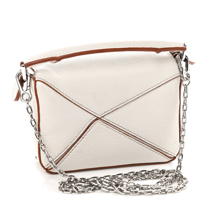 Loewe Calfskin Nano Puzzle Bag White 3 of 10