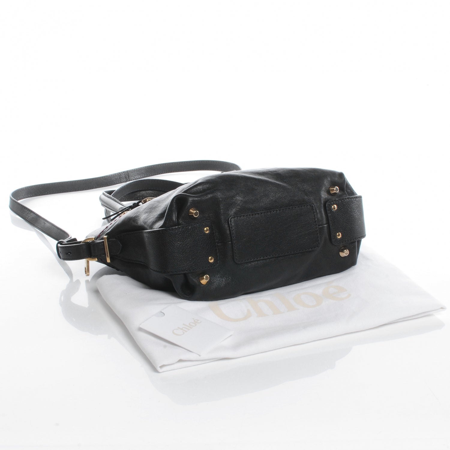 Chloe Leather Medium Angie Shoulder Bag Black 4 of 8