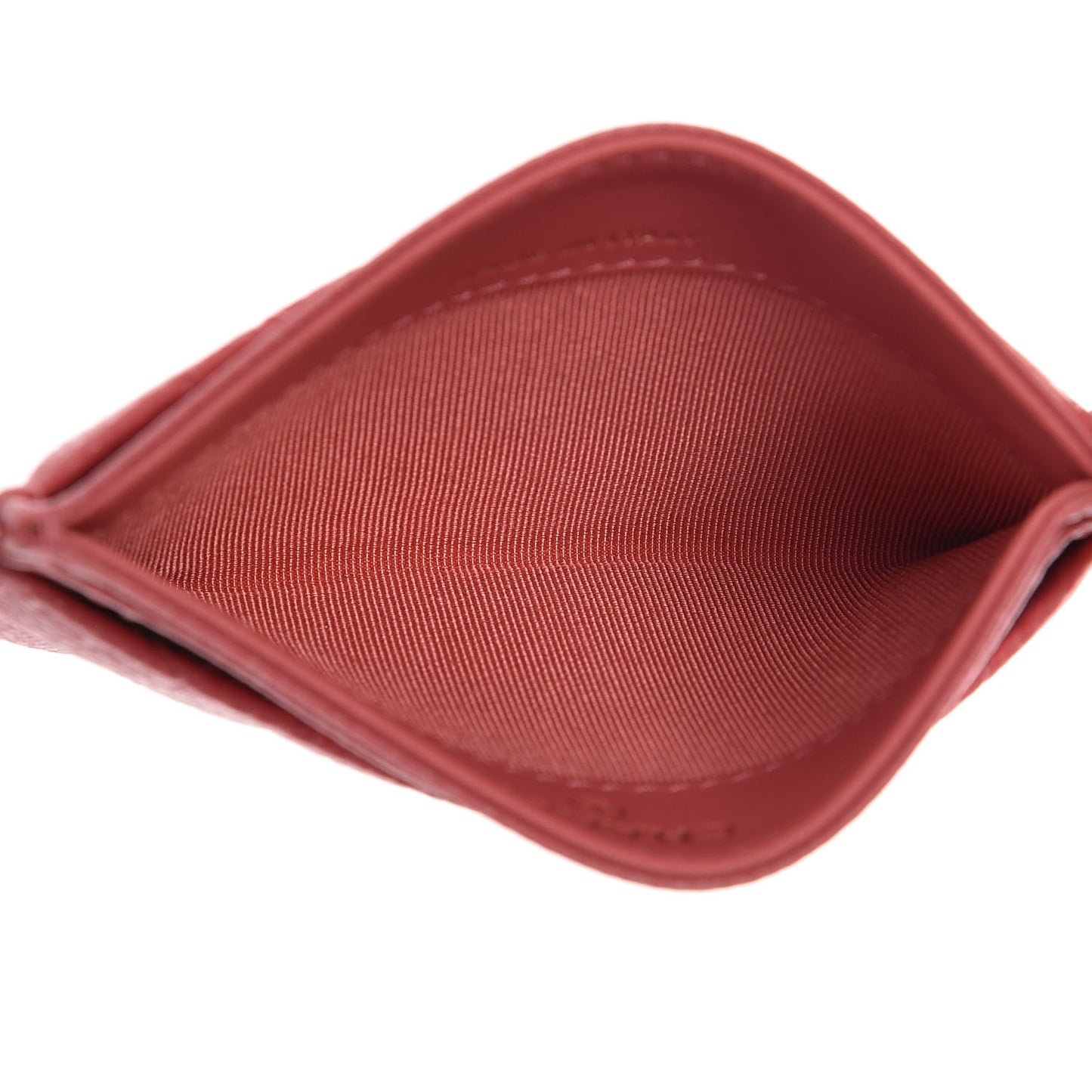 Caviar Quilted Card Holder Pink