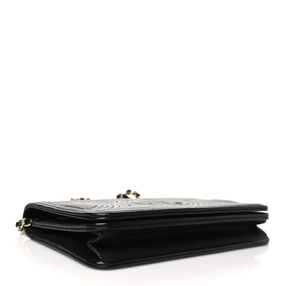 Chanel Lambskin Quilted Korean Garden Wallet On Chain WOC Black 4 of 11