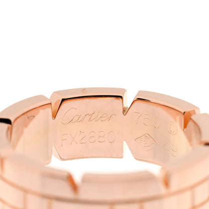 Cartier 18K Pink Gold Tank Francaise Ring 49 5 4 of 4