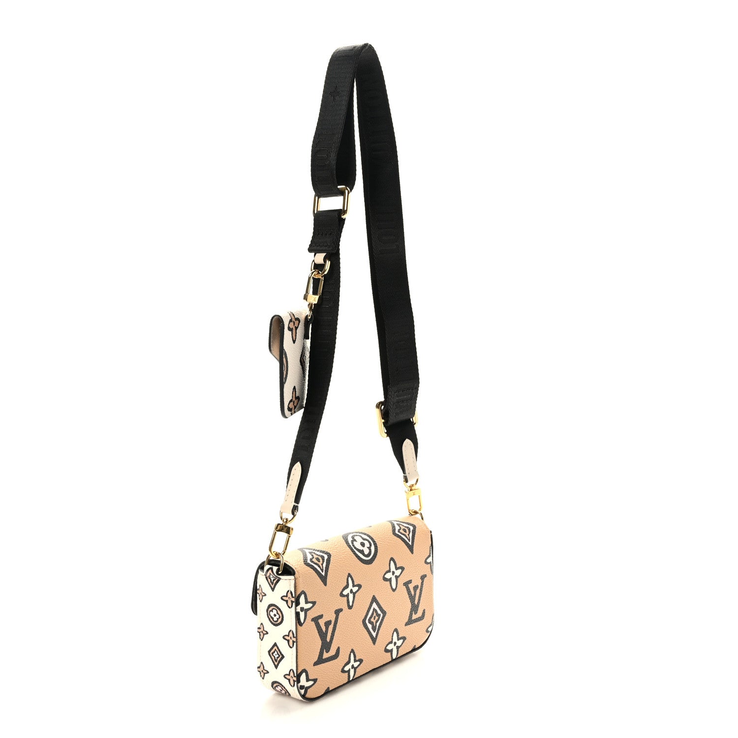 Louis Vuitton Monogram Wild At Heart Felicie Strap & Go Arizona Creme 3 of 8