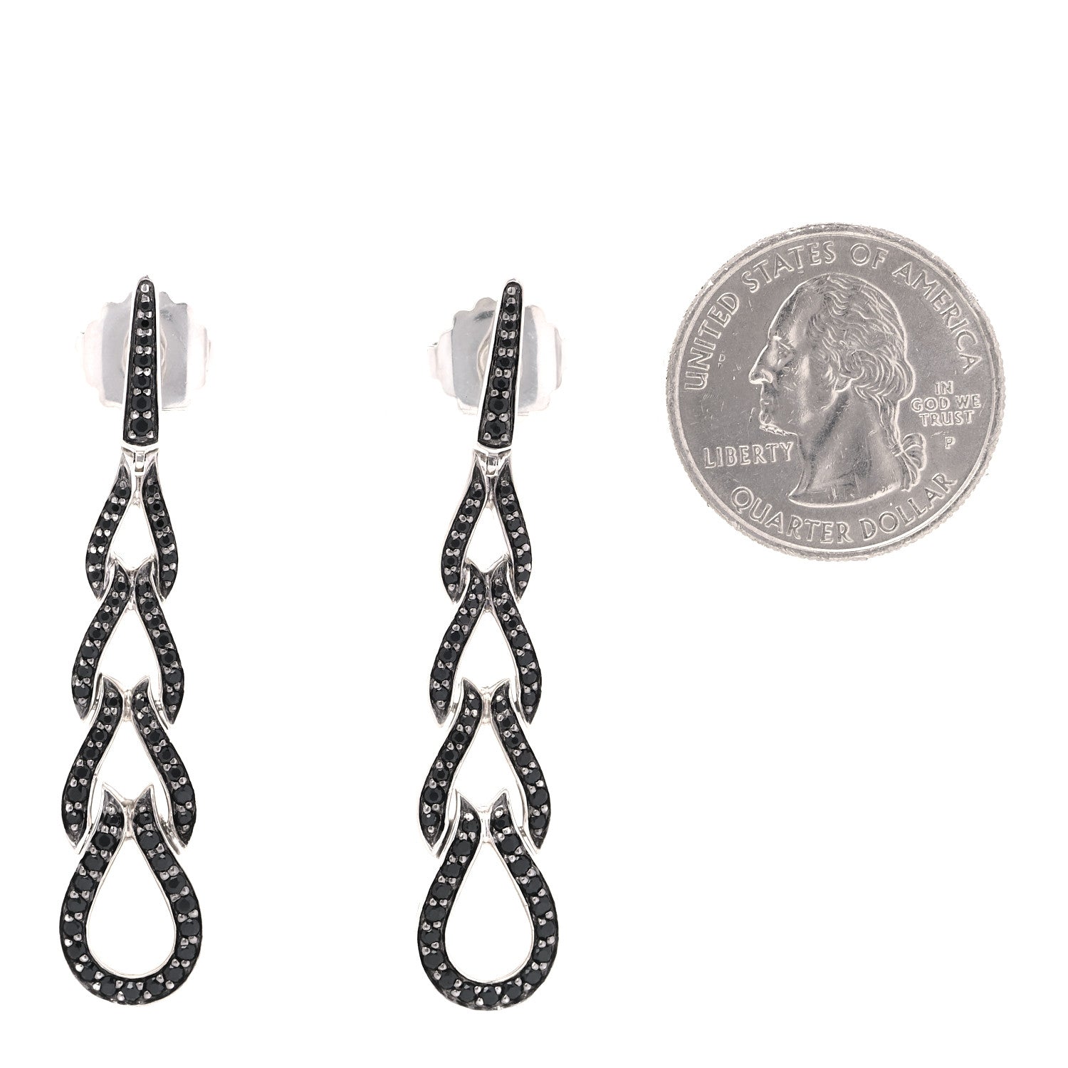 John Hardy Sterling Silver Black Sapphire Classic Chain Drop Earrings 2 of 6