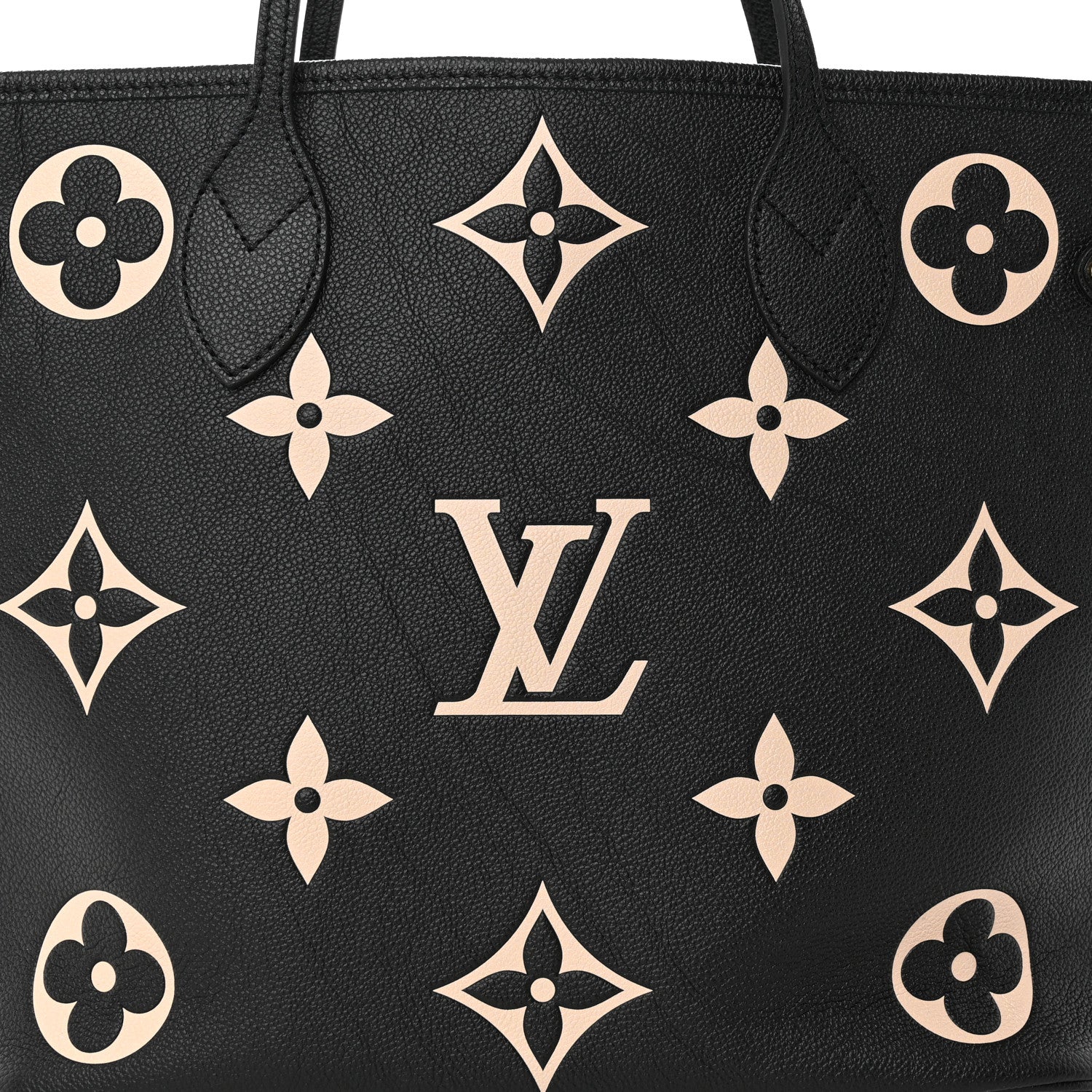 Louis Vuitton Empreinte Monogram Giant Neverfull MM Black Beige 8 of 14