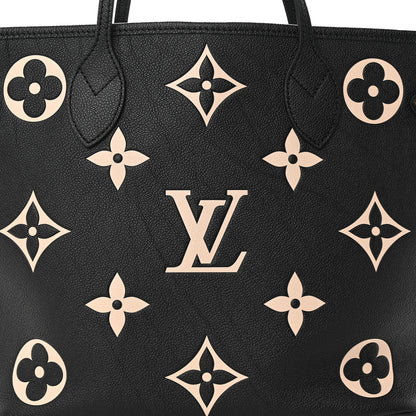 Louis Vuitton Empreinte Monogram Giant Neverfull MM Black Beige 8 of 14