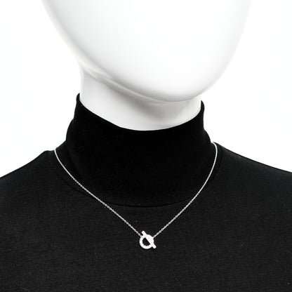 Hermes 18K White Gold Diamond Finesse Pendant Necklace 2 of 6