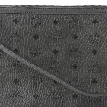 MCM Visetos Liz Shopper Tote Pouch Phantom Grey 9 of 9