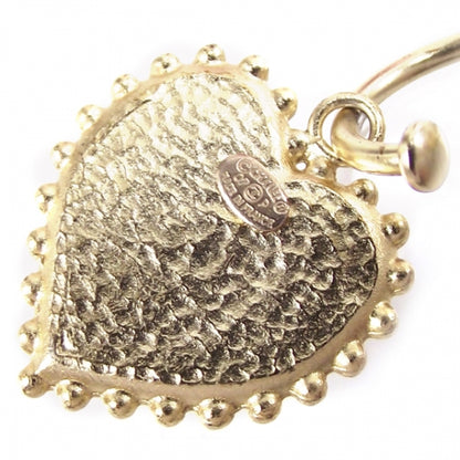 Chanel Gold Heart CC Earrings 5 of 5
