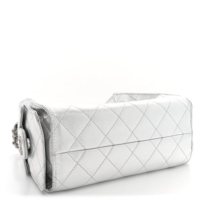 Chanel Metallic Caviar Quilted Mini Chanel 25 Handbag Silver 4 of 11