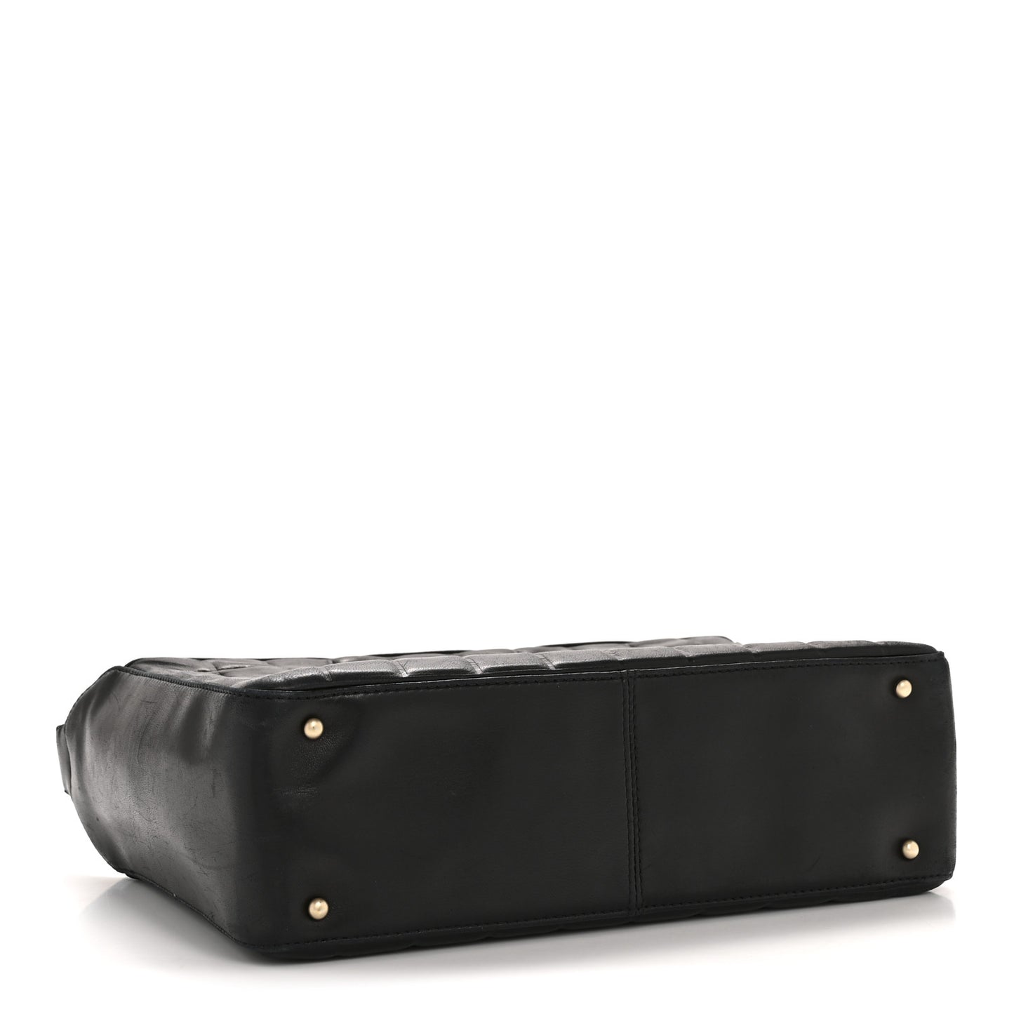 Lambskin Quilted Medium Chocolate Bar Shoulder Bag Black
