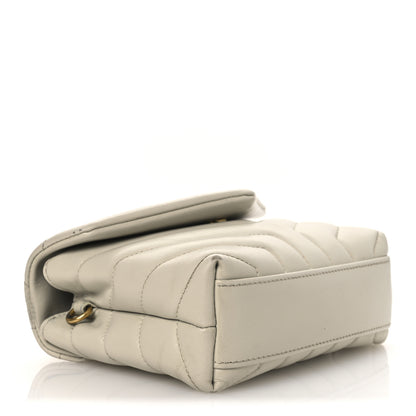 Saint Laurent Calfskin Y Quilted Monogram Toy Loulou Crossbody Bag Crema Soft 4 of 14