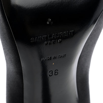 Saint Laurent Satin Crystal Martinique 110 Pump 36 Black 7 of 9
