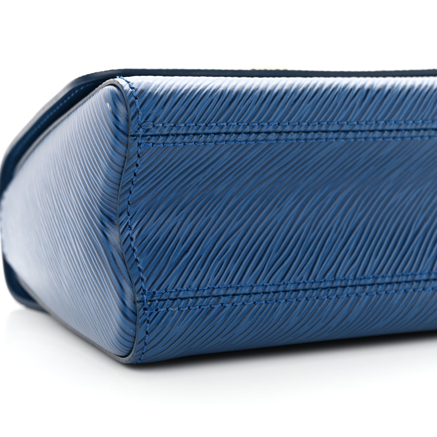 Epi Strass Enamel Monogram Twist Shoulder Bag PM Toledo Blue
