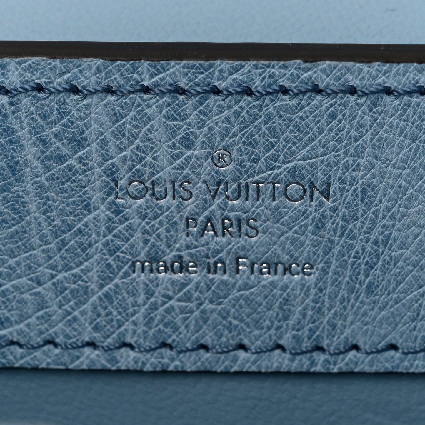 Ostrich Capucines Mini Blue Denim