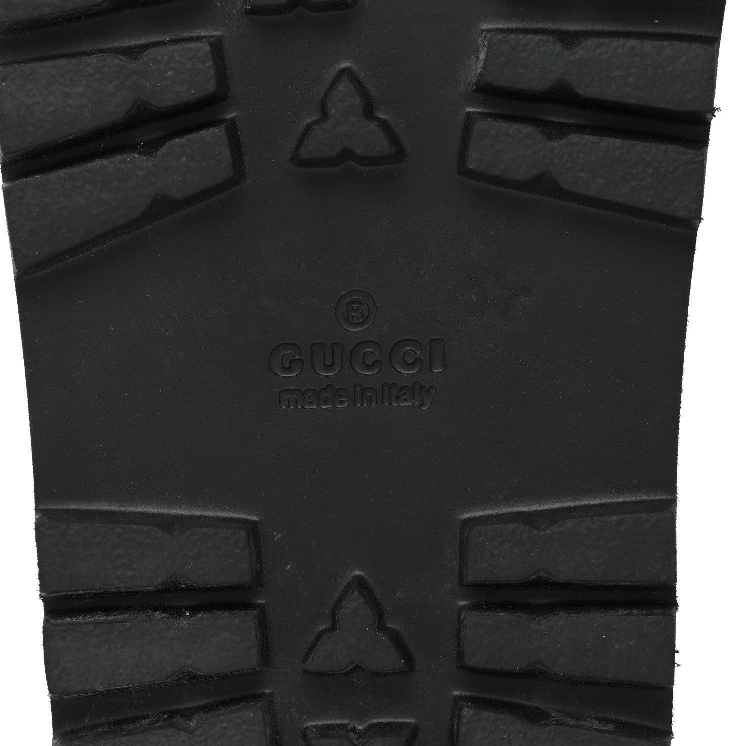 Gucci Rubber Web Mens Lug Sole Slide Sandals 6 Black Green Red 7 of 9
