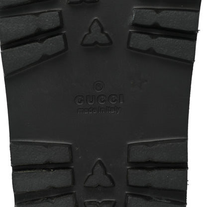 Gucci Rubber Web Mens Lug Sole Slide Sandals 6 Black Green Red 7 of 9