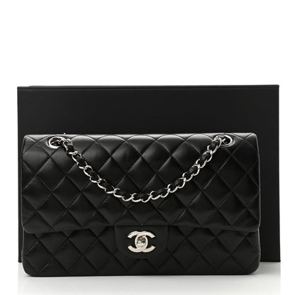 Chanel Lambskin Quilted Medium Double Flap Black 11 of 11