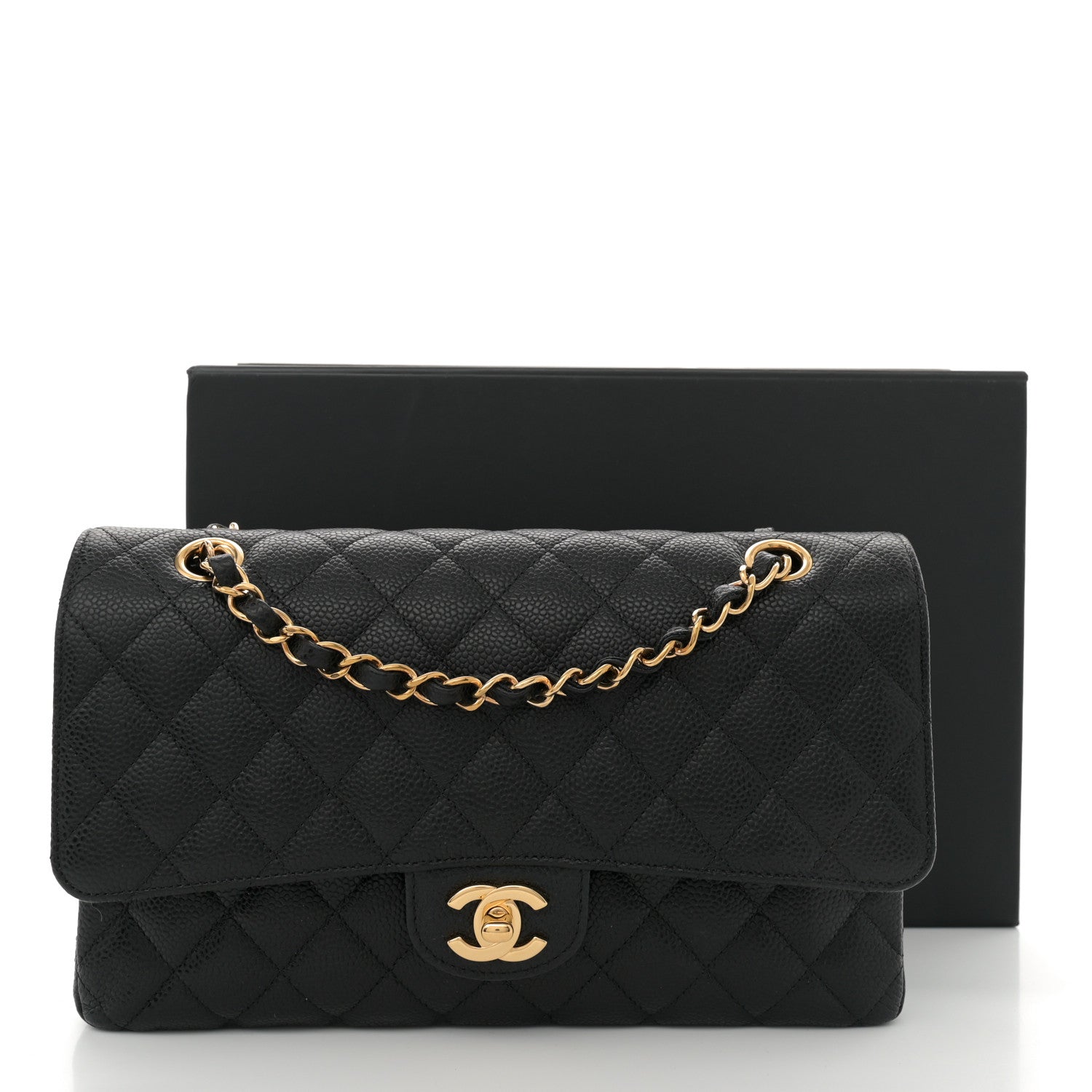 Chanel Caviar Quilted Medium Double Flap Black 12 of 12