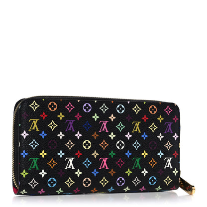 Louis Vuitton Monogram Multicolor Zippy Wallet Black Grenade 3 of 12