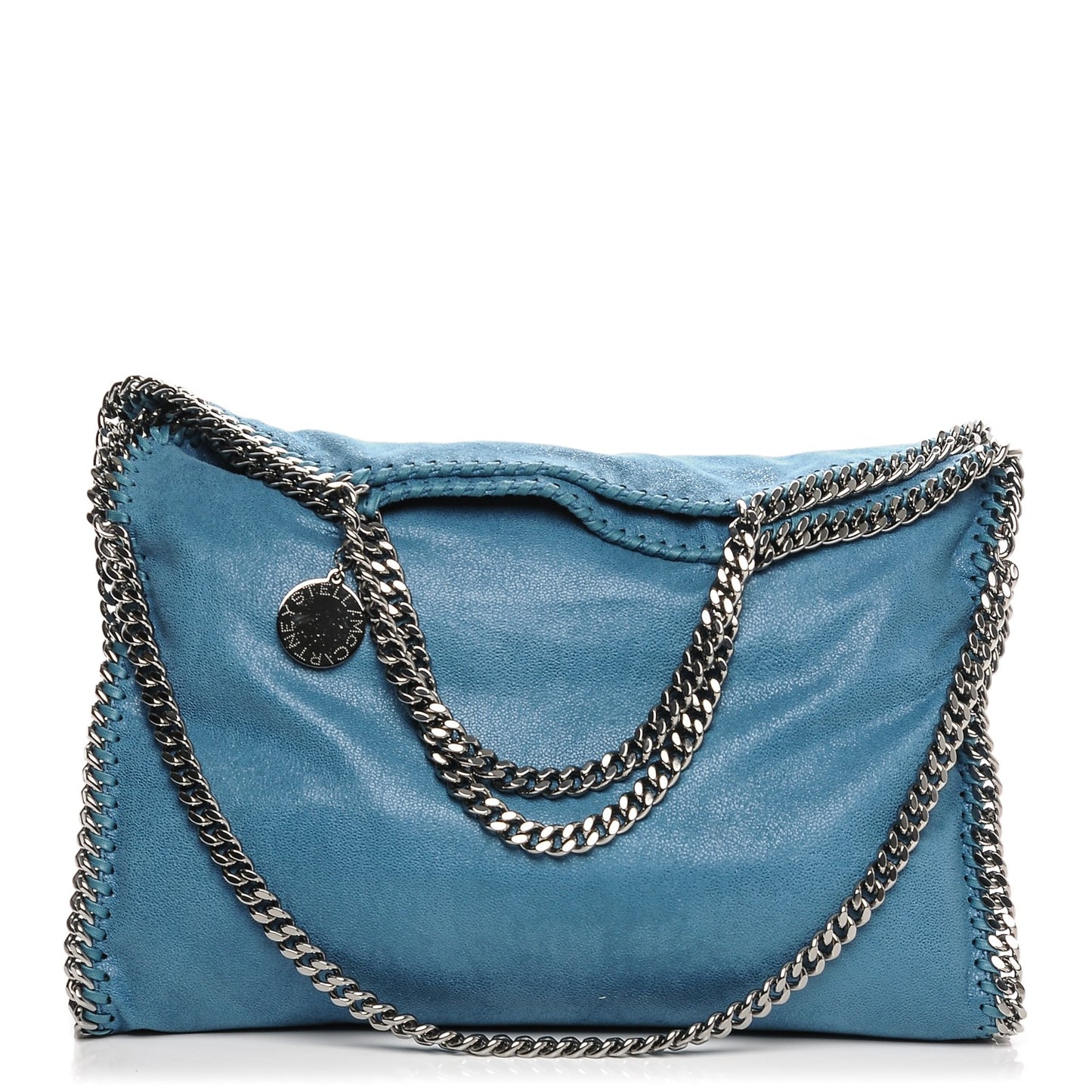 Shaggy Deer Falabella Fold Over Tote Blue