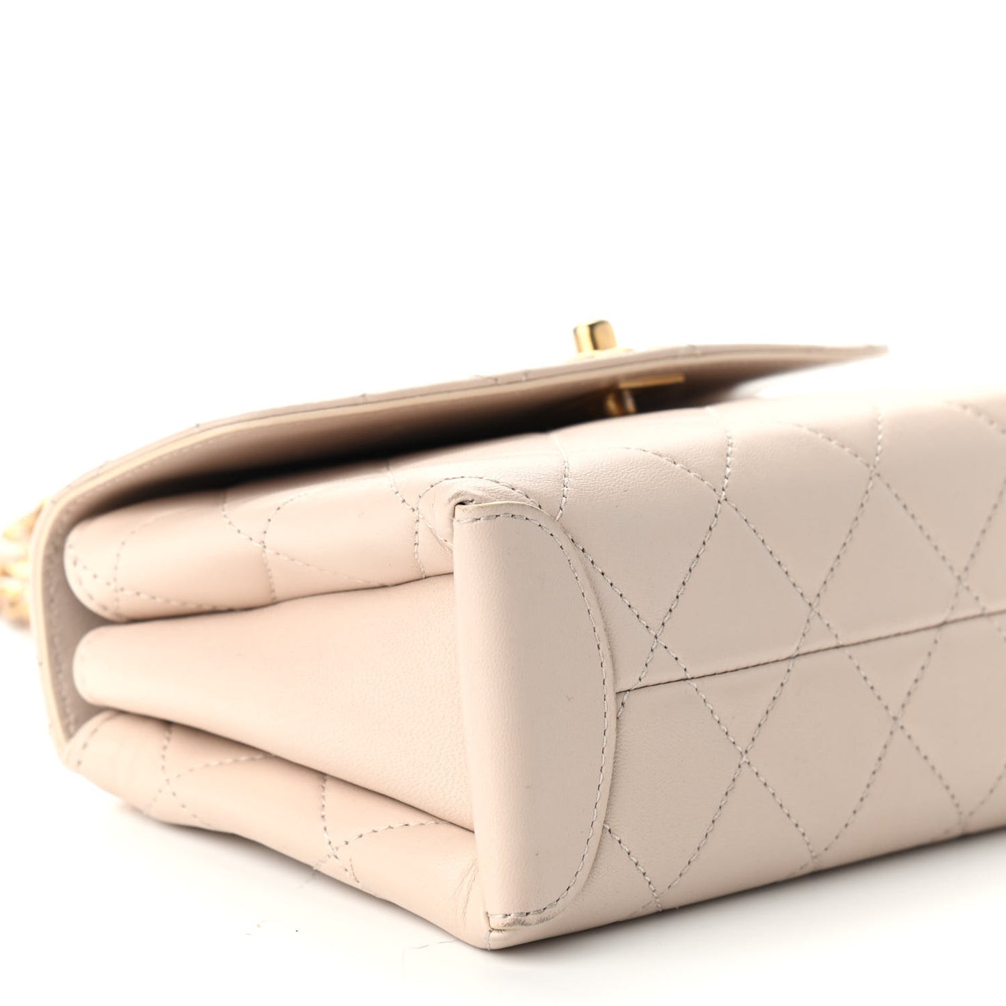 Lambskin Quilted Mini Trendy Spirit Top Handle Flap Light Pink
