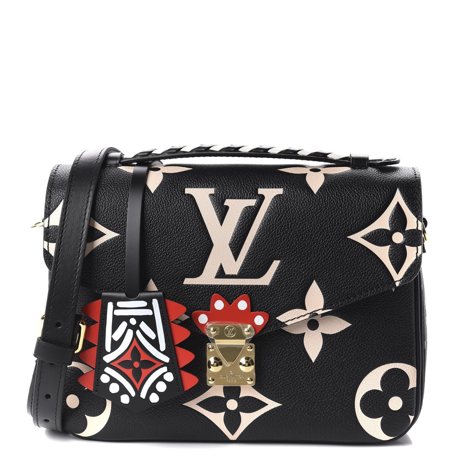 Louis Vuitton Empreinte Monogram Giant Crafty Pochette Metis Black Creme 1 of 8