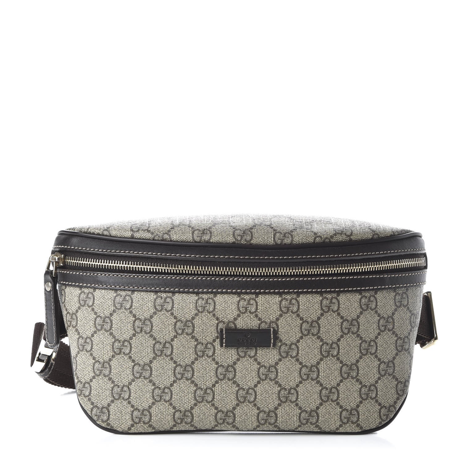 Gucci GG Supreme Monogram Belt Bag Dark Brown 1 of 10