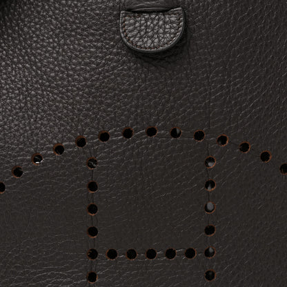 Hermes Taurillon Clemence Evelyne GM Chocolate 7 of 15