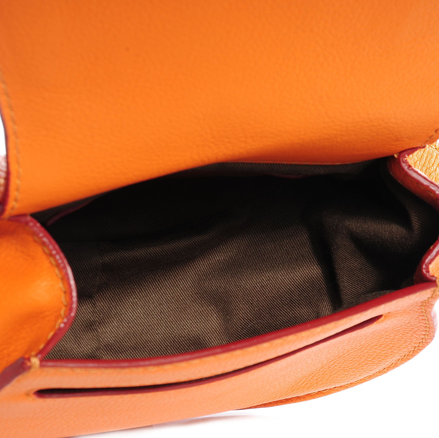 Chloe Calfskin Mini Marcie Round Crossbody Bag Indian Summer 8 of 19