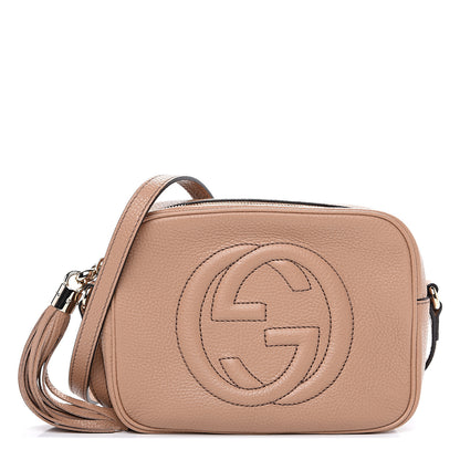 Gucci Pebbled Calfskin Small Soho Disco Bag Rose Beige 1 of 8
