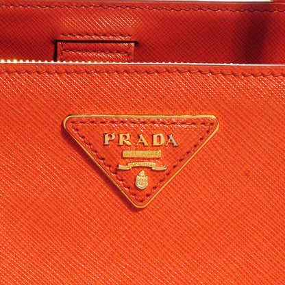 Prada Saffiano Lux Medium Tote Papaya 10 of 11
