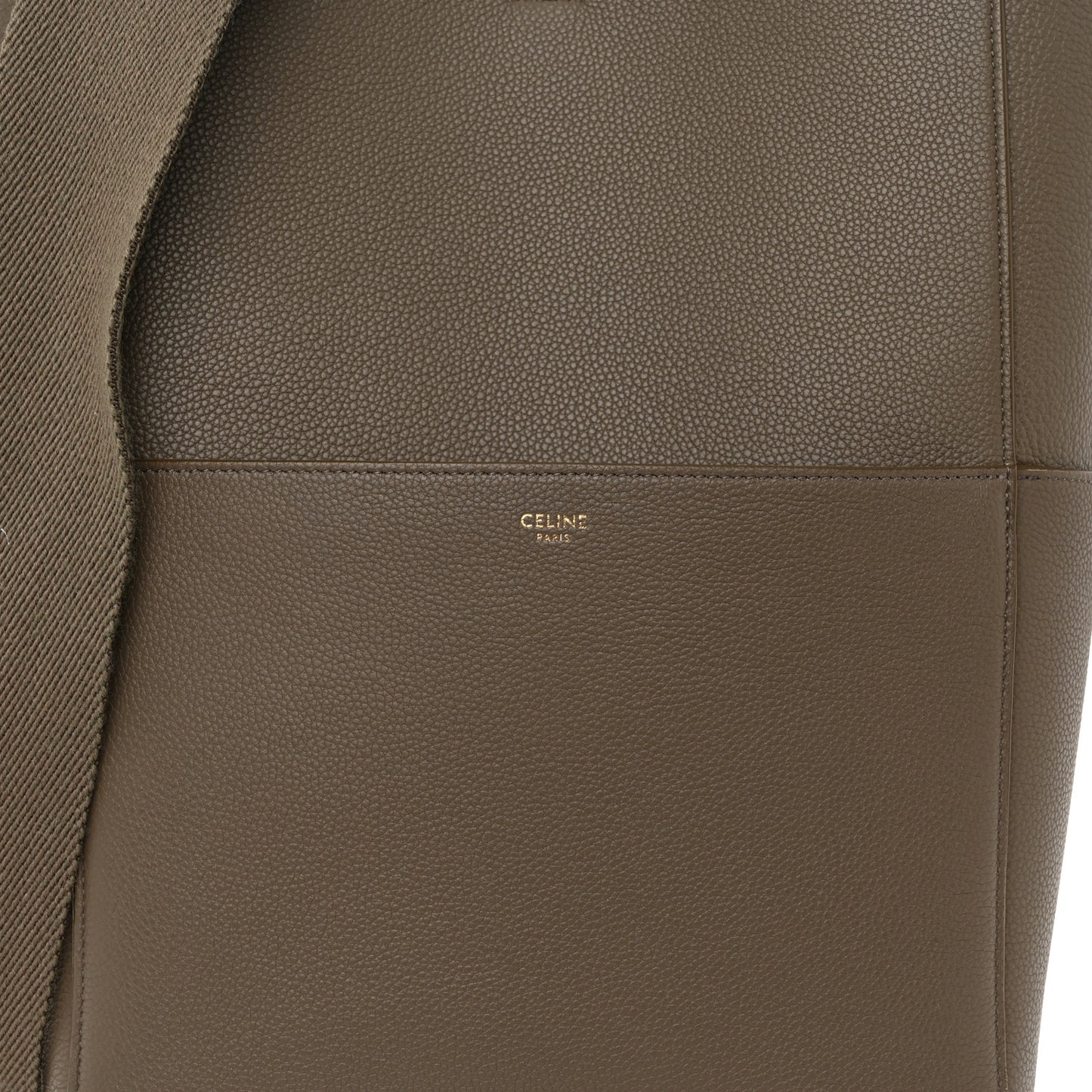Soft Grained Calfskin Sangle Bucket Bag Taupe