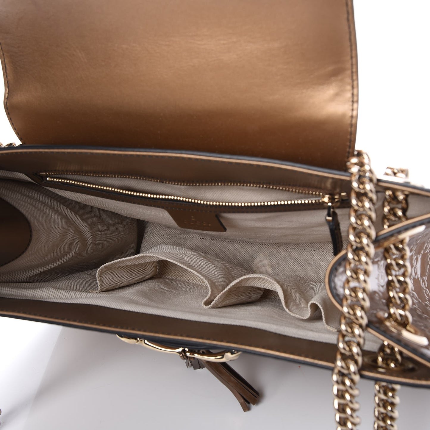 Shine Guccissima Large Emily Chain Shoulder Bag Acero