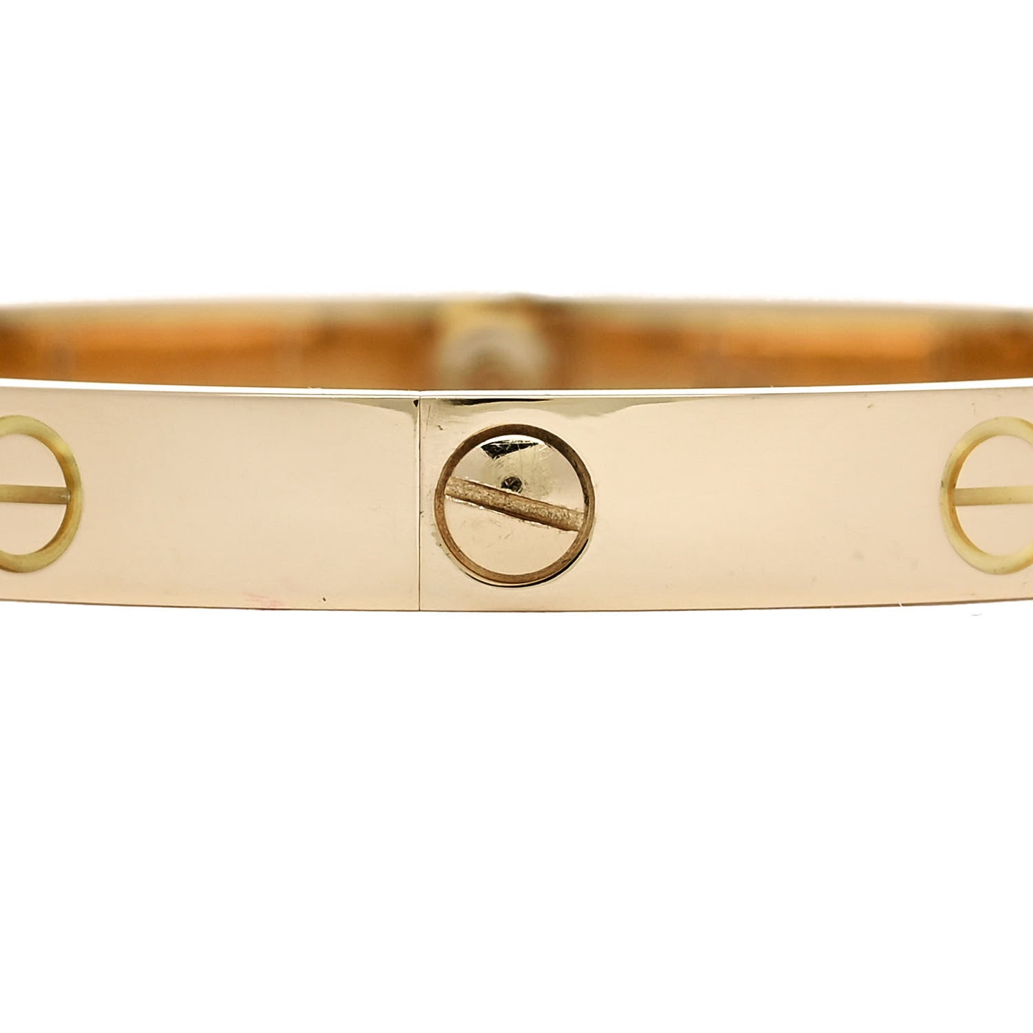 Cartier 18K Yellow Gold 4 Diamond LOVE Bracelet 17 4 of 7
