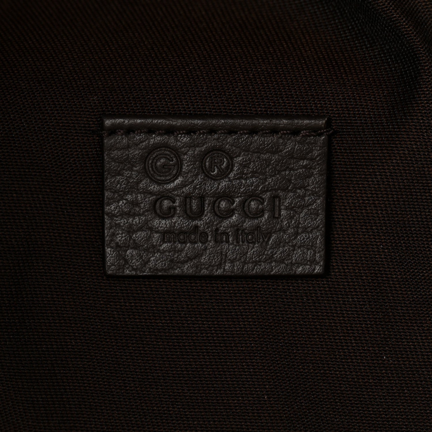 Gucci Monogram Dollar Calfskin Waist Pouch Beige Ebony Testa di Moro Marrone Scuro 6 of 10
