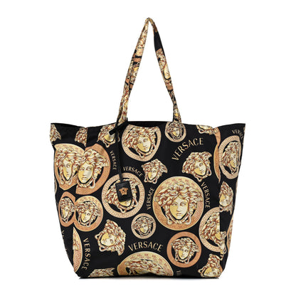 Versace Nylon Medusa Print Tote Black 1 of 9