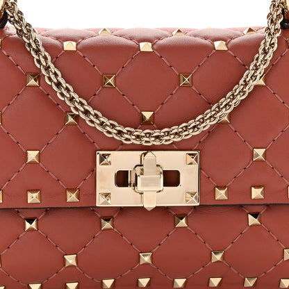 Valentino Garavani Nappa Small Rockstud Spike Shoulder Bag Gingerbread 7 of 9