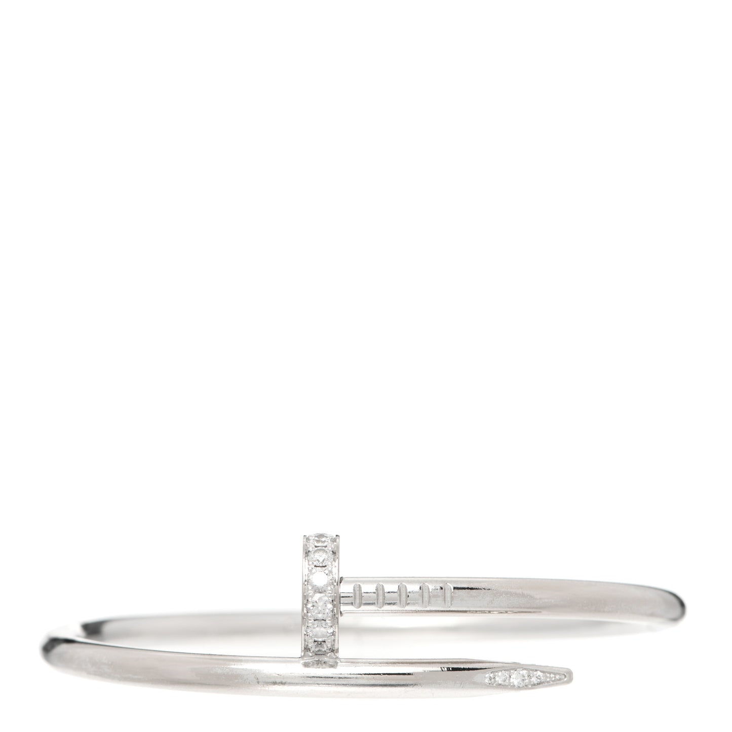 18K White Gold Diamond Juste Un Clou Bracelet 16