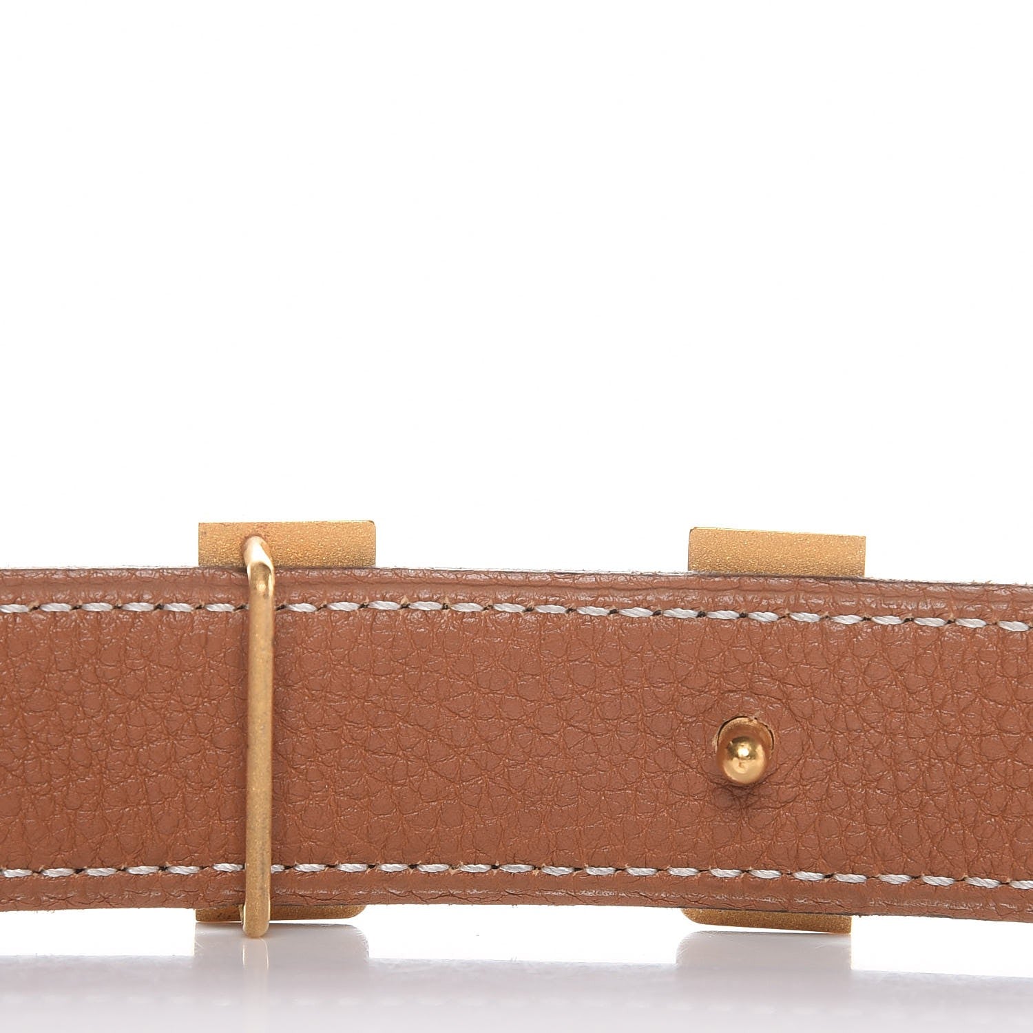 Hermes Box Togo 24mm Constance H Belt 85 Black Gold 5 of 7