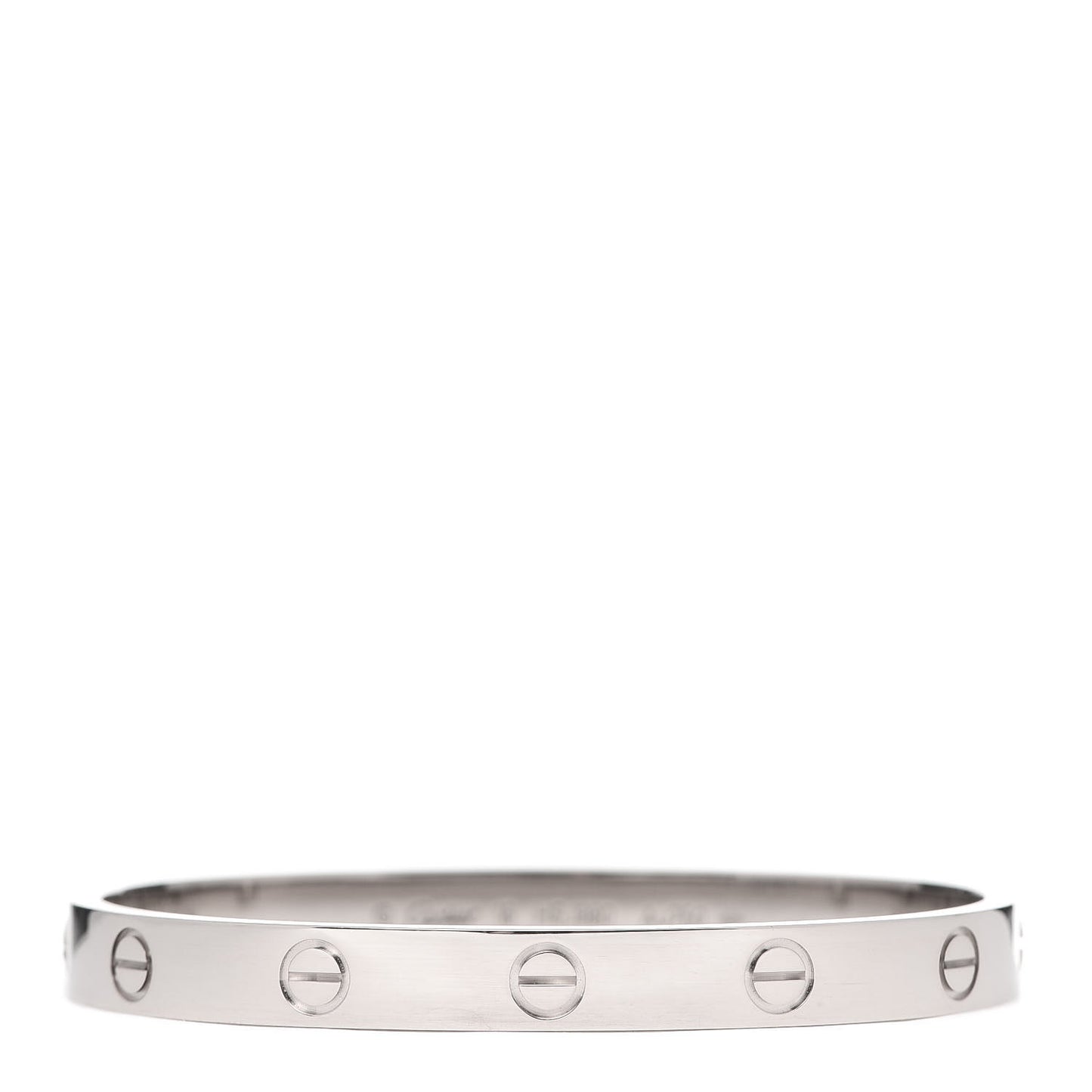 18K White Gold LOVE Bracelet 16