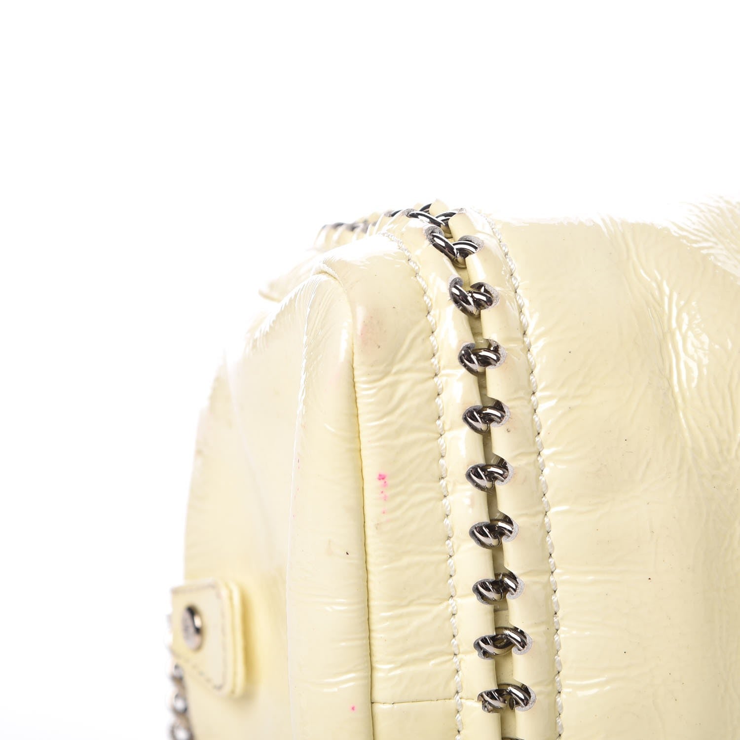 Chanel Patent Luxe Ligne Medium Bowler Ivory 10 of 17