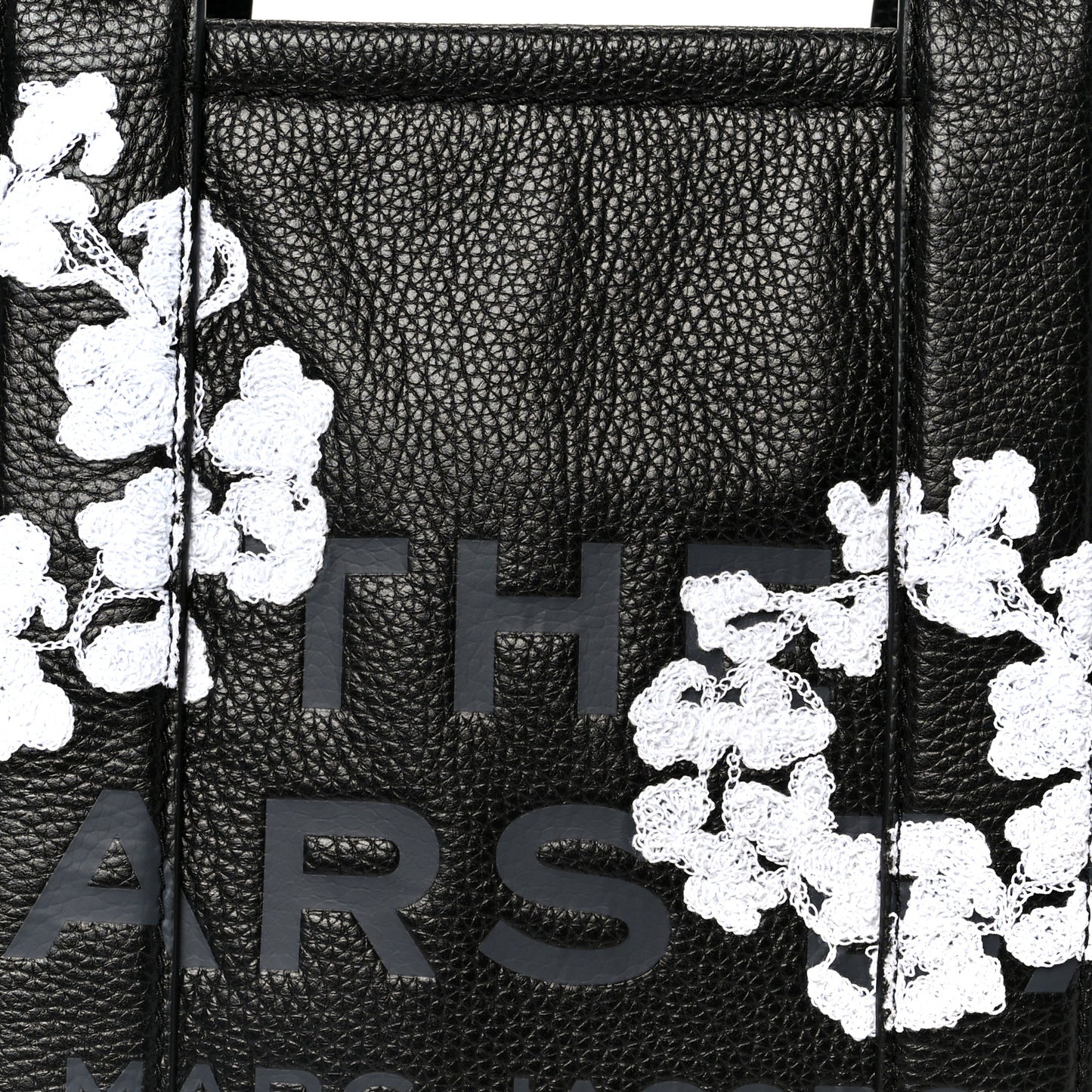 x Denim Tears Grained Calfskin Medium The Tote Bag Black