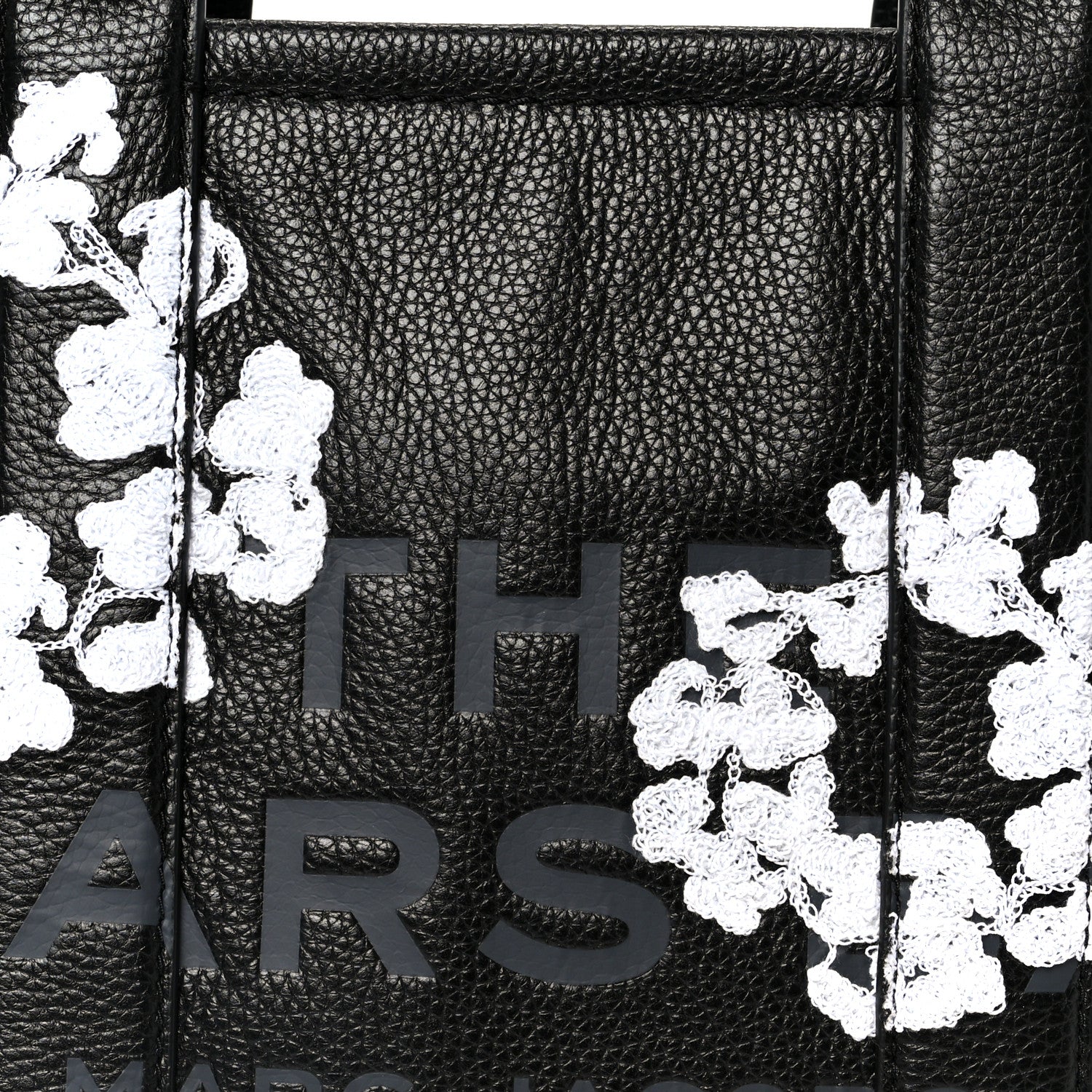 Marc Jacobs x Denim Tears Grained Calfskin Medium The Tote Bag Black 10 of 12