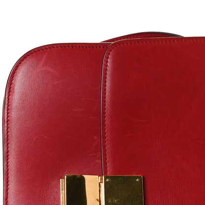 Celine Box Calfskin Medium Classic Box Flap Bag Red 15 of 17