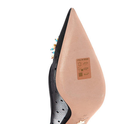 Christian Dior Grosgrain Plumetis Dior Blossom Pump 38 Black 8 of 11